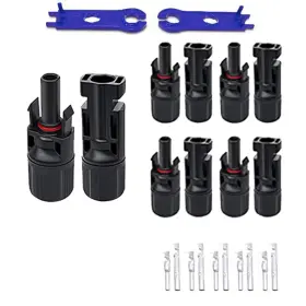 Turbo-roofinds 705353566677 5 Pairs/lot Solar Connectors With 2pcs Spanner Waterproof Panel Connector