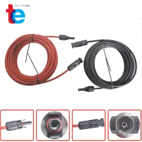 Tr36518 Turitrade 4mm /12awg 20ft Black Red Solar Panel Extension Cable Wire Connector 1 Pair