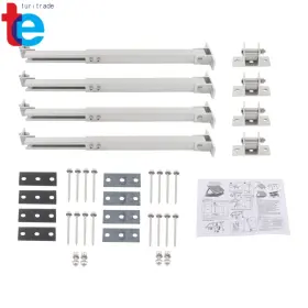 Tr89952 Turitrade 2 Set 14-27in Solar Panel Rack Adjustable Aluminum Holder For 50-400 Watt Panels