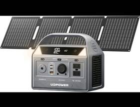 Udpower Ac0400 400w Solar Generator And 40w Panel - Portable Power For Camping Emergencies