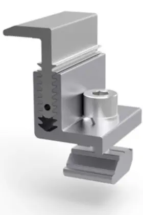 Ui-ai 689756599725 Solar Adjustable End Clamp Pack Of 5 - Modern Metallic Aluminum C