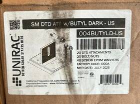 Unirac 004butyld 004butyld-us Solarmount Butyl Att Kit Box Of 20