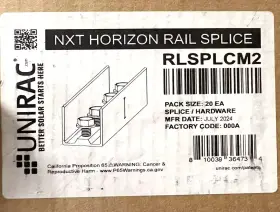 Rlsplcm2 Unirac Rail Splice Next Horizon Series 14 Pack