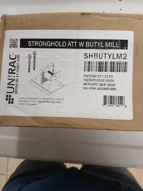 Shbutylm2 Unirac Solar Stronghold Att W Butyl Mill Box Of 20