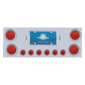 United Pacific 34566 Tail Light Panel Stainless Steel Rear Center With 4x7