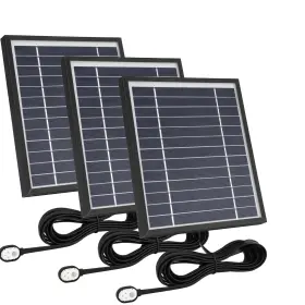 Pa0064 Uogw 3 Pack Solar Panel Charger For Arlo Ultra/pro 4/5s 2k/go 2 With 11.5ft Water