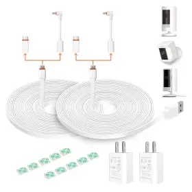 Dmcafawtcdc10 Us 10ft Power Extension Charging Cable Charger For Ring Spotlight Cam Plus/pro/batt