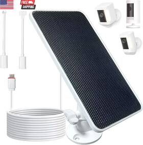 Us Dmspudcc1n Solar Panel For Ring Camera Charger Spotlight Cam/plus/pro