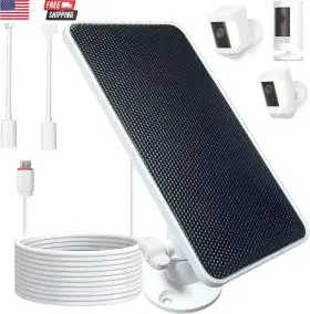 Dmspudcc1n Us Solar Panel For Ring Camera Charger Spotlight Cam/plus/pro