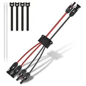 Ip68 Usngsny 705353987526 Solar Connectors For 2 Panels Waterproof Tool-free Cable Splitter Y