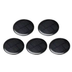 Uxcell 605322519300 5pcs 4v 80ma Poly Mini Round Solar Cell Panel Module For Phone Toys Charger