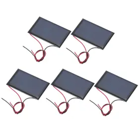 0.27w Uxcell 609044402445 5 Pcs 3v 90ma Mini Solar Panels With 2 Cable 62mm X 36mm