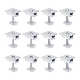 Uxcell 676766642695 Pack Of 12 Solar Panel Middle Clamps 30mm Aluminium Mount Mid Clips