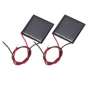 Uxcell 676766744061 2 Pcs 1.5v 0.09w 60ma Mini Solar Panels With Cable 30mm X