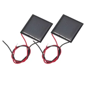 0.09w Uxcell 676766744061 2 Pcs 1.5v 60ma Mini Solar Panels With Cable 30mm X