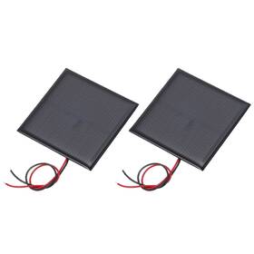Uxcell 676766744542 2 Pcs 5.5v 0.44w 70ma Mini Solar Panels With Cable 60mm X