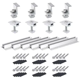 Uxcell 767153554872 6 X 300mm Aluminium Profile Mounting Rail 8 35mm Clamps