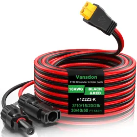 Sea217 Vansdon 10awg Solar To Xt60 Cable 10ft Adapter Extension