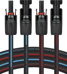 Vesvito 720828098011 2 X 20 Feet 12 Awg Solar Cable Extension 10/20/30 10/12 A