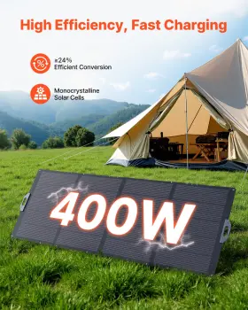 Ip67 Vevor 197988177371 400w Foldable Solar Panel Charger 24% Mono Mc4 With Dc Adapters