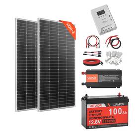 Vevor 197988181606 400w 12v Complete Solar Power Kit Panels Battery Controller Inverter