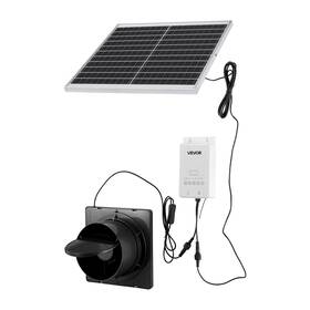 Vevor 197988189275 Solar Powered Fan 20w Panel With Battery Storage 220 Cfm Airflow