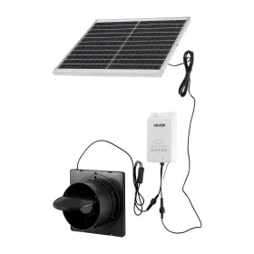 Vevor 197988189275 Solar Powered Fan 20w Panel With Battery Storage 220 Cfm Airflow