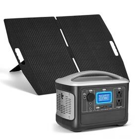 Vevor 197988361909 Portable Power Station With 100w Solar Panel 600w Generator
