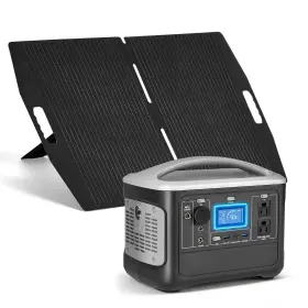 600w Vevor 197988361909 Portable Power Station With 100w Solar Panel Generator