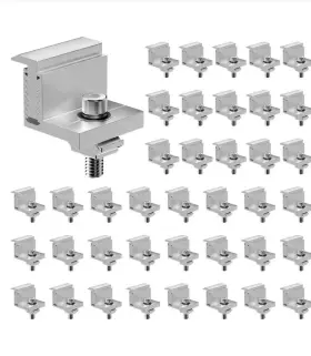 Vevor 197988955474 New-vevor Solar Panel Z Mounting Bracket 35-50mm Adjustable End 40pcs