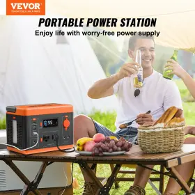 300w Vevor 840281544622 Portable Power Station Solar Generator 296wh Backup Lithium Battery