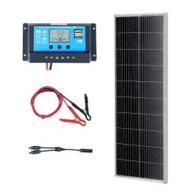 Gdsdjtynbdj1mlofj Vevor 100w Monocrystalline Solar Panel Kit 12v And Charge Controller