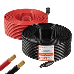 Tyndcbyzxsx628evn002 Vevor Solar Panel Extension Cable 65 Ft 10 Awg Wire With Connectors