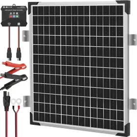 Voltset 313051717767 Solar Battery Trickle Charger Maintainer Waterproof Panel Upgrade Char