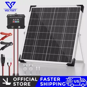 Voltset 717206464658 20w Solar Panel Kit 12v Battery Trickle Charger Maintainer For Rv