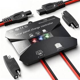 Voltset 717206466485 Mppt Solar Charge Controller Ip68 Waterproof Display Gel Agm Lead-acid