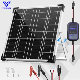 Voltset 717325417986 Upgraded 20w 12v Solar Battery Trickle Charger Maintainer With Mppt Controller