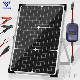 Voltset 717325418037 Upgraded 30w 12v Solar Battery Trickle Charger Maintainer With Mppt Controller