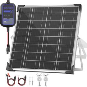 Voltset 770642475190 20w 12v Solar Panel Kit With Mppt Controller For Boat Rv Motorcycle Marine