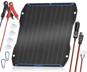 Voltset 770642475497 20w 12v Solar Battery Charger Maintainer Waterproof Trickle F