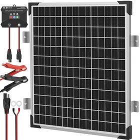 Voltset B0c2pngjcc 50w 12v Solar Panel Kit Trickle Charger Waterproof Controller Bracket