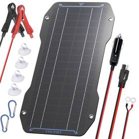 Voltset Vs-f10w 10w Solar Battery Trickle Charger Maintainer 12v Panel Kit For Car