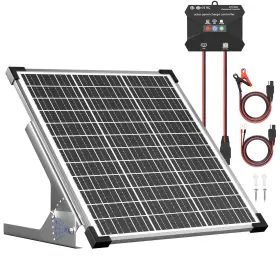 Vs-spa-50w Voltset 50w Solar Panel Kit 12v Battery Trickle Charger Maintainer 10a Mppt