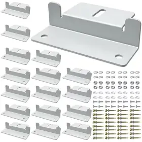 Vrbgify 445019213271 Lightweight Aluminum 16 Units Solar Panel Mounting Z Brackets For Rv Roof Boat