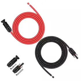 Vrbgify 705353679971 10ft 10awg 6sq. Mm Solar Extension Cable With Male And Female Connectors-red B