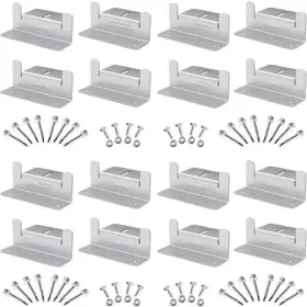 Vrbgify 744759959966 16-piece Solar Panel Z Mounting Brackets Lightweight Corrosion-free Aluminum Fo