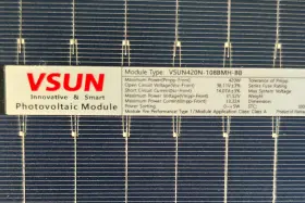 Vsun420n-108bmh-bb Vsun Lot Of 5 420w Black Mono Solar Modules For Outdoor Use