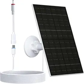 Vuebee 313017669642 7w Solar Panel For Ring Camera Charger With Usb-c And 3.5mm Ports