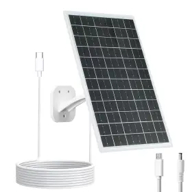 B0fgnnlbbq Vuebee 13w Solar Panel For Outdoor Security Cameras Usb-c Micro Usb And 5.5x2.1m