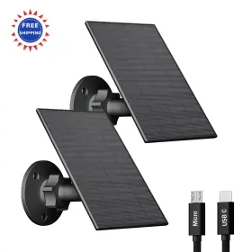 Vb-sp-2w Vuebee 2w Solar Panel Outdoor Usb C Ip65 360 2 Pack Black